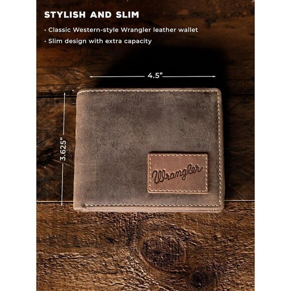 Men Brown Bifold Slim RFID Blocking Wallet with Stealth AirTag Holder Genuine - Picture 2 of 6